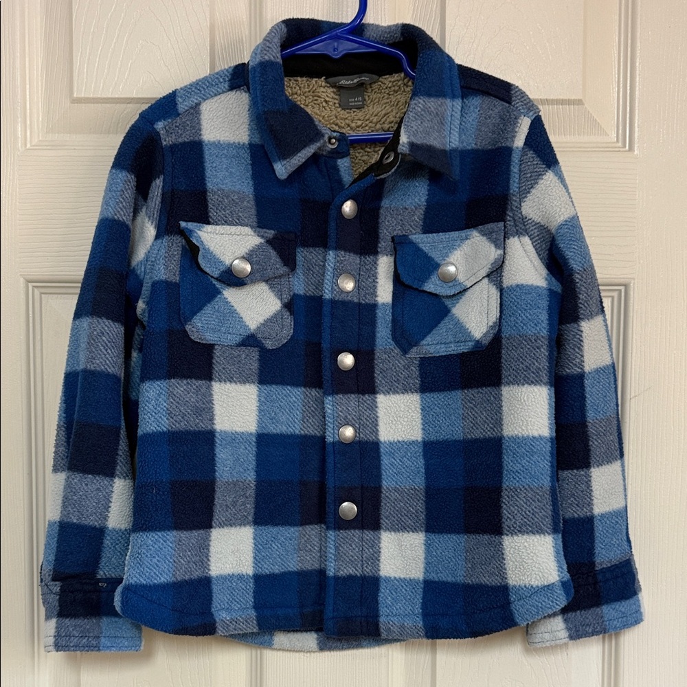Blue Plaid Kids Jacket